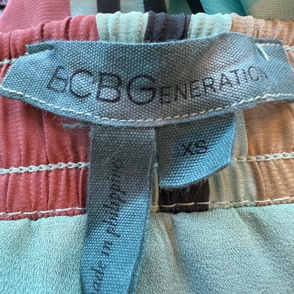 BCBGeneration Colorful Striped Mini Skirt, Lined XS - Picture 2 of 7